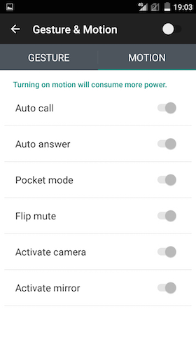 ZTE Blade S6 Gestures